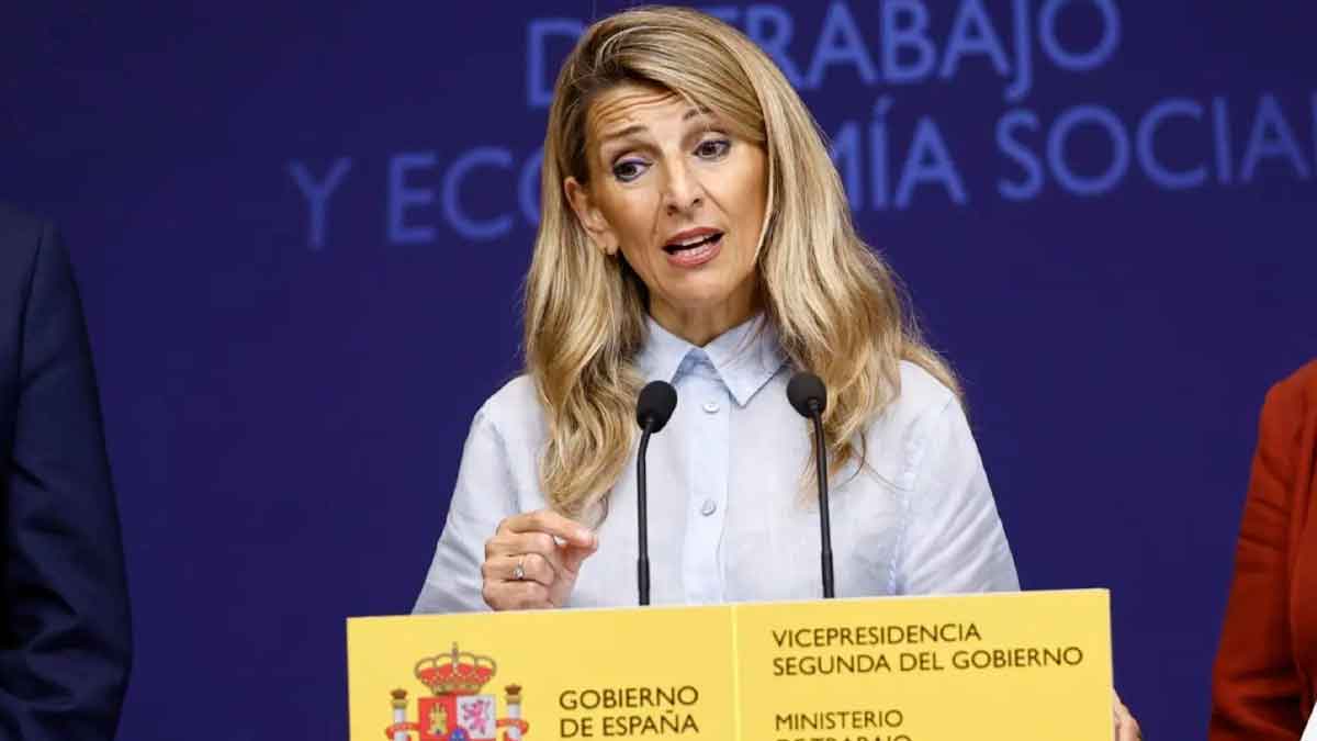 Ministra en rueda de prensa sobre nuevas medidas del SEPE para empleadas del hogar