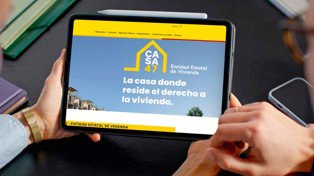 Pantalla del portal Casa 47 del Gobierno para gestionar viviendas de alquiler social