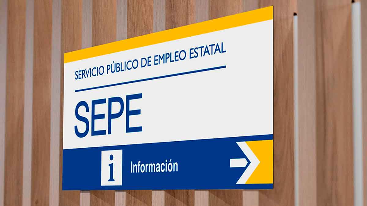 Cartel informativo del SEPE sobre prestaciones y subsidios por desempleo
