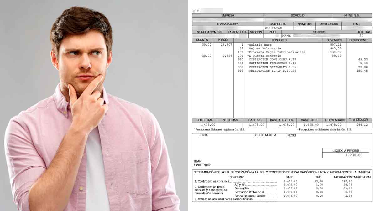 Trabajador revisando su nómina tras la nueva cotización que reduce el salario desde enero de 2026