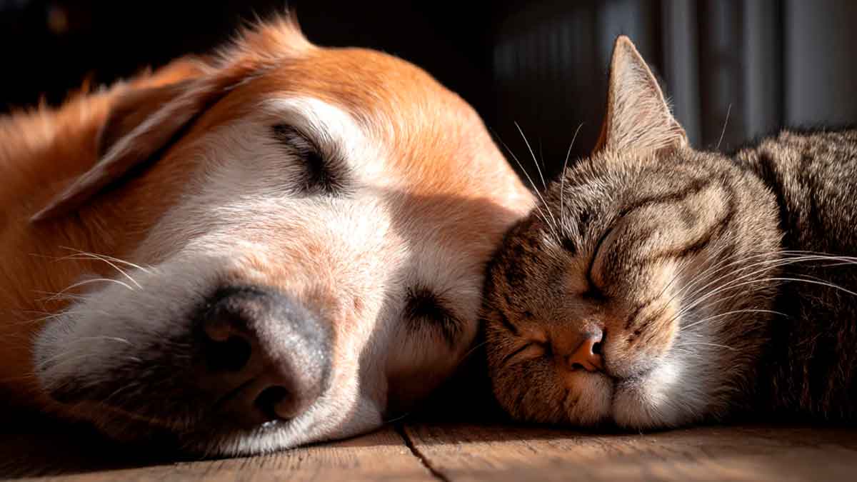 Perro y gato juntos tras el nuevo plan de la Unión Europea para propietarios de mascotas