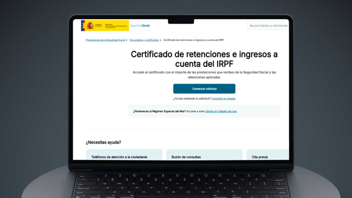 Cómo descargar el certificado de retenciones del IRPF de la Seguridad Social con solo un SMS