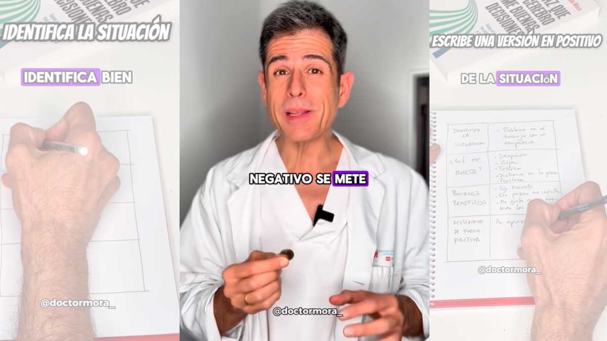 Fernando Mora explica un ejercicio para frenar pensamientos negativos con papel y lápiz