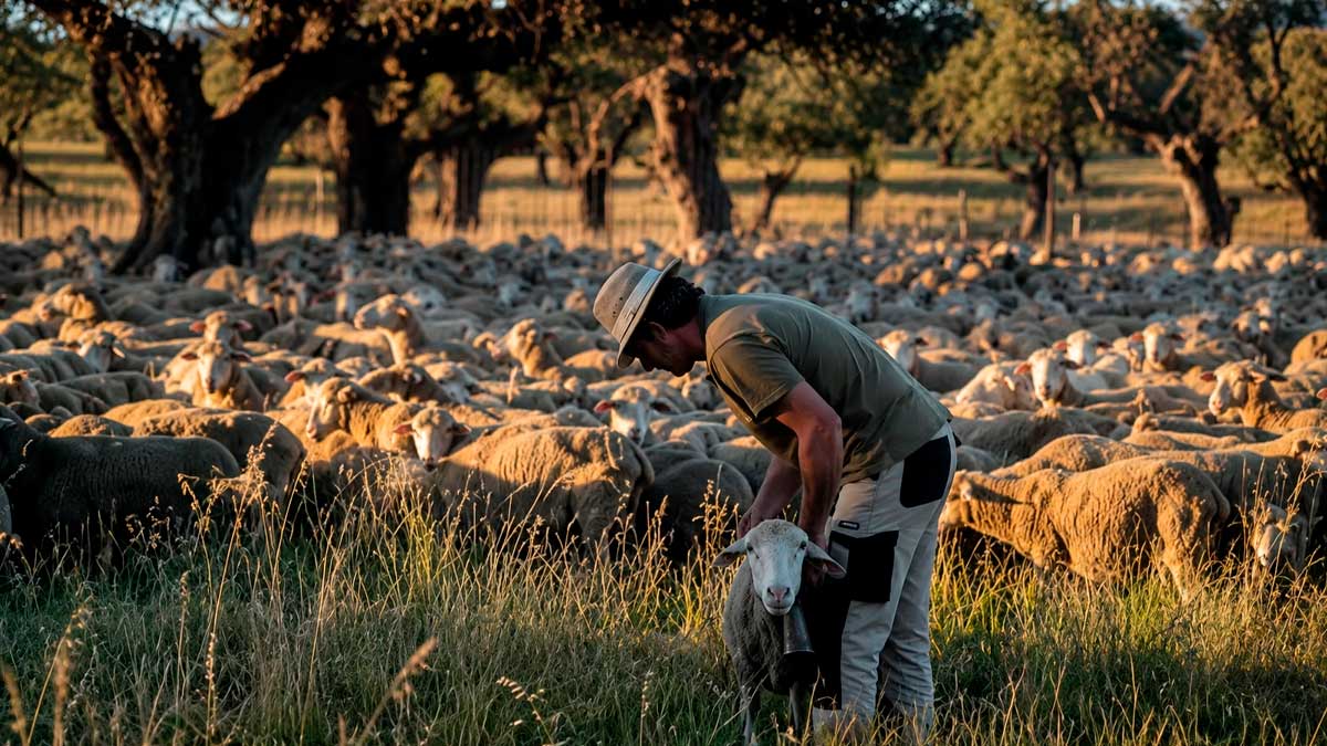 Un pastor sevillano guía 1.500 ovejas siguiendo una ruta de transhumancia histórica