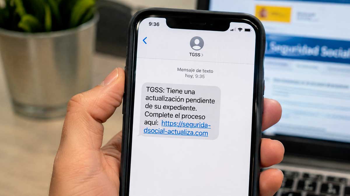 INCIBE alerta de un SMS que suplanta a la Seguridad Social y pide datos bancarios para cobrar una falsa prestación
